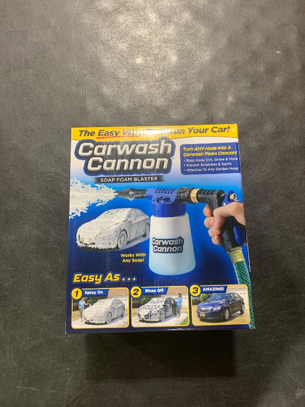 Photo 1 of Ontel Carwash Cannon Foam Blaster Nozzle Gun for Car, Truck, Boat & More - 5 Spray Settings, Just Spray & Rinse, No Residue or Film (Packaging May Vary)