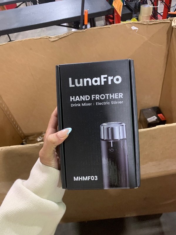 Photo 1 of Maestri House Rechargeable Milk Frother with Stepless Speed Control, LunaFro Max Handheld Electric Foam Maker Waterproof Drink Mixer Foamer with Stand & Detachable Whisks for Lattes, Cappuccino
