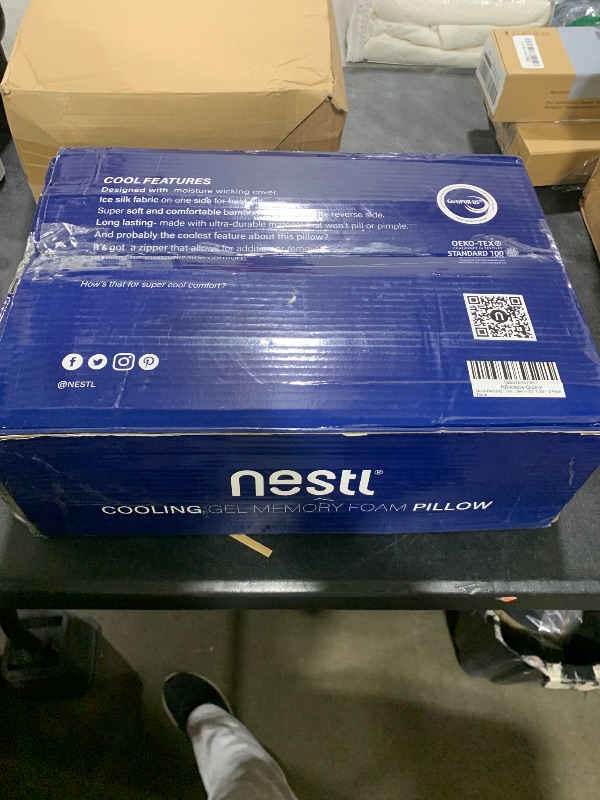 Photo 1 of Nestl Cooling Pillow for Sleeping 2 Pack, Luxury Shredded Memory Foam Pillows Queen Size Set of 2, Adjustable Cold Gel Pillows for Hot Sleepers Supportive Cool Pillow for Side Back Stomach Sleepers
