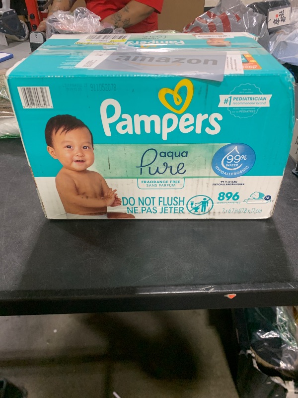 Photo 1 of WaterWipes Plastic-Free Original Baby Wipes, 99.9% Water Based Wipes, Unscented & Hypoallergenic for Sensitive Skin, 60 Count (Pack of 12), Packaging May Vary