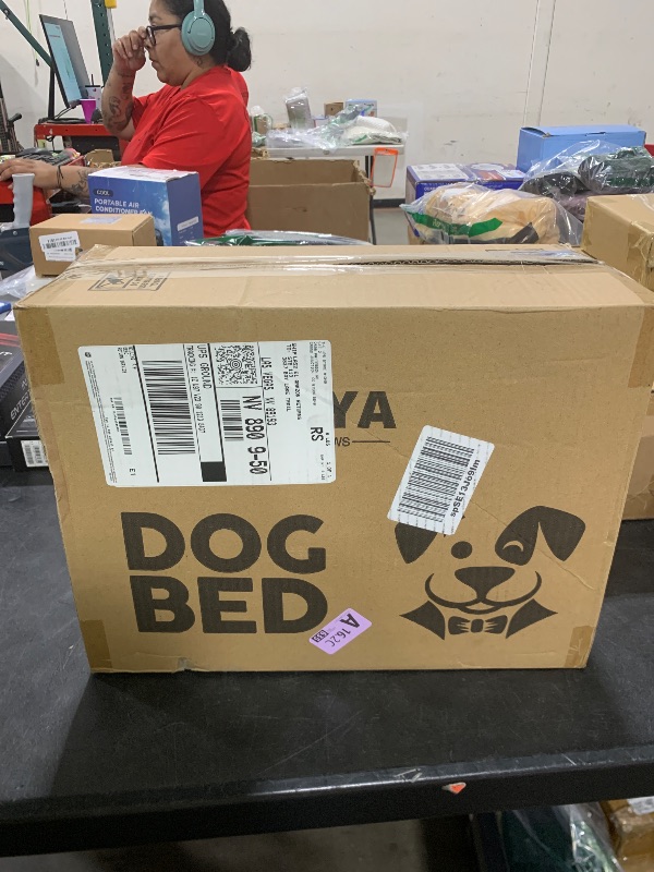 Photo 1 of Large Dog Bed Orthopedic Washable: Beds Bolster XL Bed Big XLarge Dogs Egg Crate Foam Couch Sofa Waterproof with Removable Cover - Beige