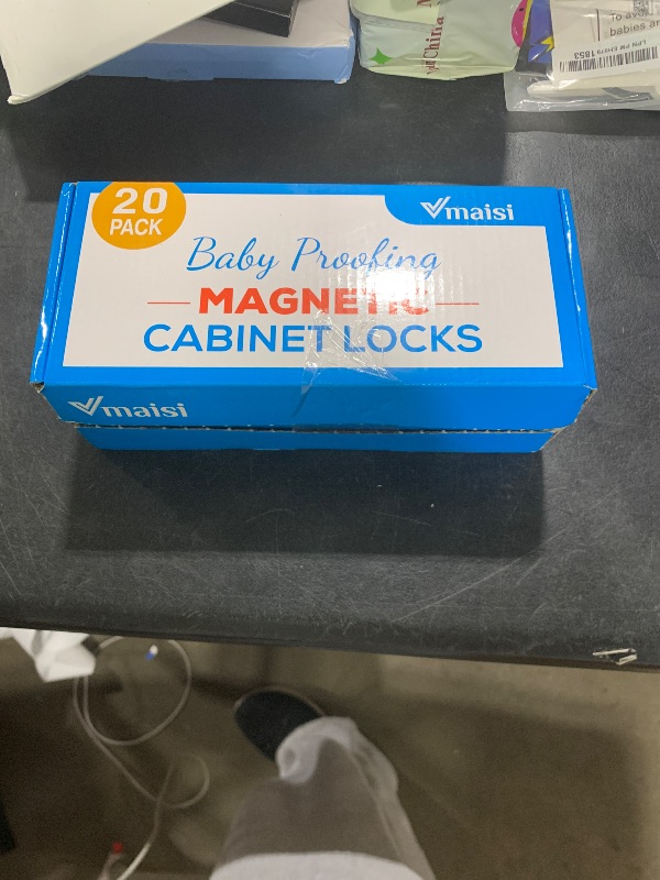 Photo 1 of 20 Pack Magnetic Cabinet Locks Baby Proofing - Vmaisi Children Proof Cupboard Drawers Latches - Adhesive Easy Installation