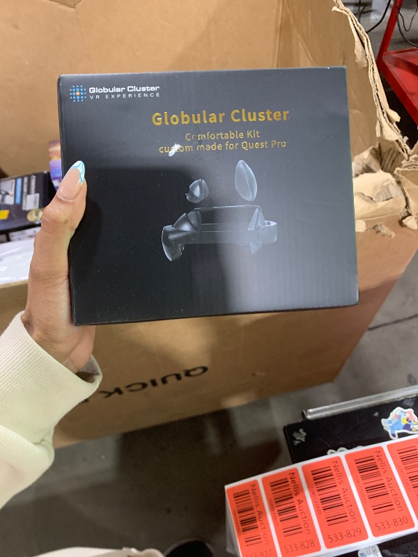 Photo 1 of Globular Cluster Comfortable Kit Compatible with Meta Quest Pro-Soft and Bigger Forehead Pads and Rear Pads with Top Strap Added