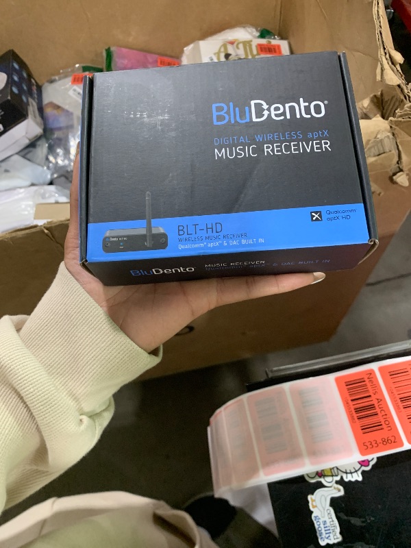 Photo 1 of BluDento BLT-HD aptX HD Bluetooth Receiver, Hi-Fi Bluetooth v5.1 Audio Adapter with TI DAC,Analog RCA Output, Digital Coaxial and Optical Output with Enhanced Working Range