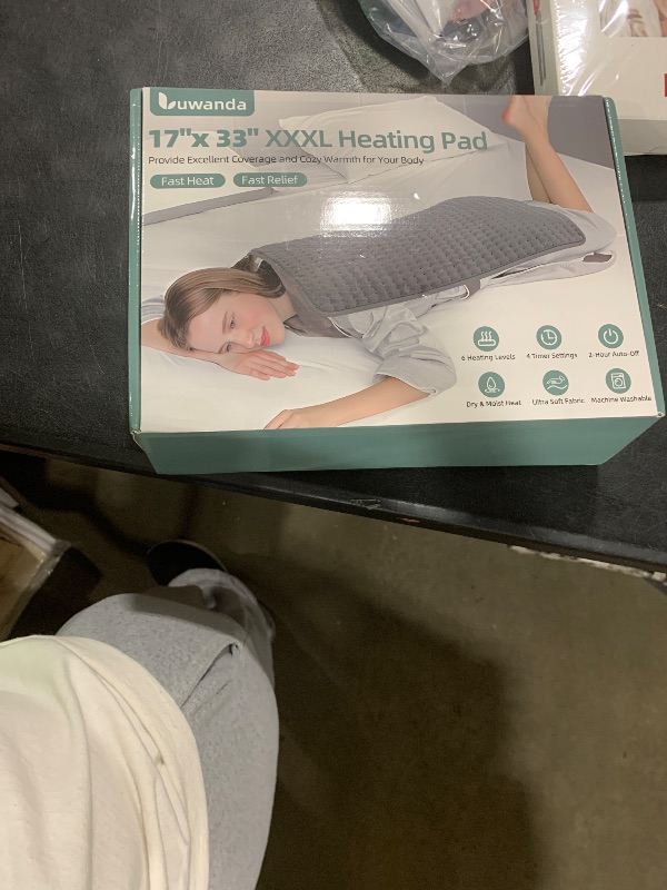 Photo 1 of XXXL Heating Pad for Back & Women, Electric Large Heating Pads for Period Cramps Shoulder Neck Legs Pain Relief, 17"x33" King Size Heat Pad, Auto Off, Birthday Mother’s Day Gifts for Mom Dad Women Men