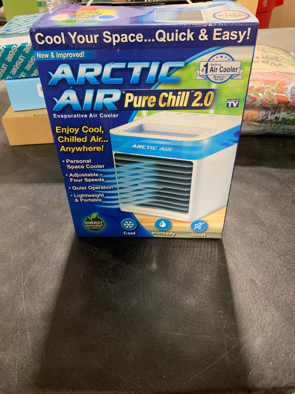 Photo 1 of Arctic Air Pure Chill 2.0 Evaporative Air Cooler by Ontel - Powerful, Quiet, Lightweight and Portable Space Cooler with Hydro-Chill Technology For Bedroom, Office, Living Room & More,Blue