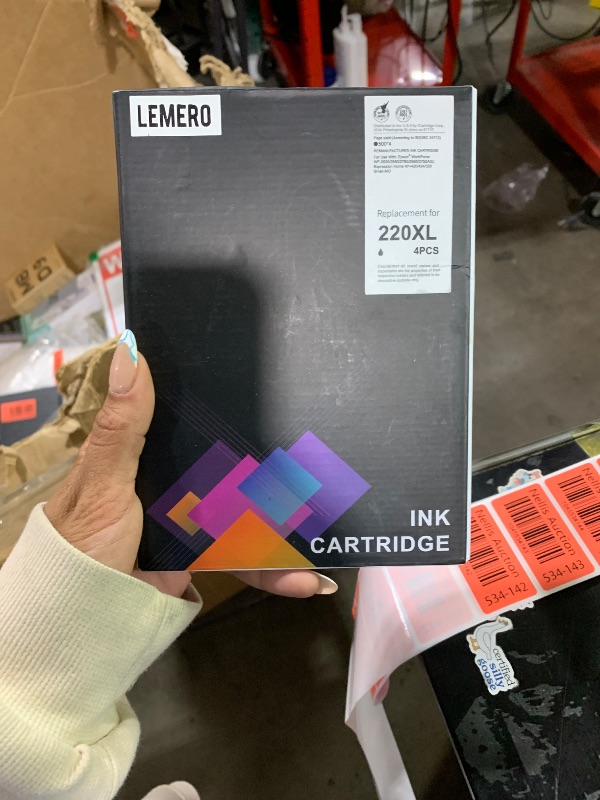 Photo 1 of LEMERO Remanufactured 220XL Ink Cartridge Replacement for Epson 220 XL 220XL T220XL Ink Cartridges for Workforce WF-2750 WF-2760 WF-2630 WF-2650 XP-420 XP-320 WF-2660 XP-424 Printer (4 Black)