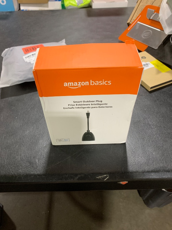 Photo 1 of Amazon Basics Outdoor Smart Plug with 2 Individually Controlled Outlets, Works with Alexa Only, 2.4 GHz Wi-Fi, No Hub Required, Black