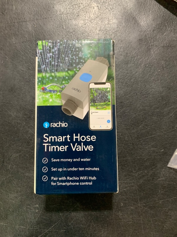 Photo 1 of Rachio Smart Hose Timer (1 Valve Only) – App-Controlled Outdoor Faucet Timer, Quick Install & Scheduling, Expandable System - Requires WiFi Hub