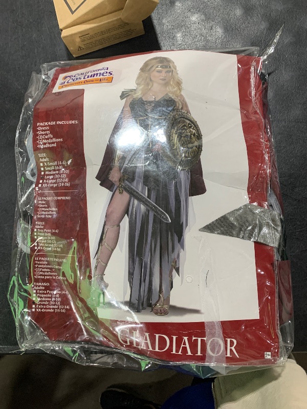 Photo 1 of California Costumes Women's Glamorous Gladiator, Black/Burgundy, Large