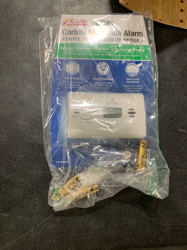 Photo 1 of Kidde Carbon Monoxide Detector, AA Battery Powered CO Alarm with LEDs, Test-Reset Button, Low Battery Indicator, Portable