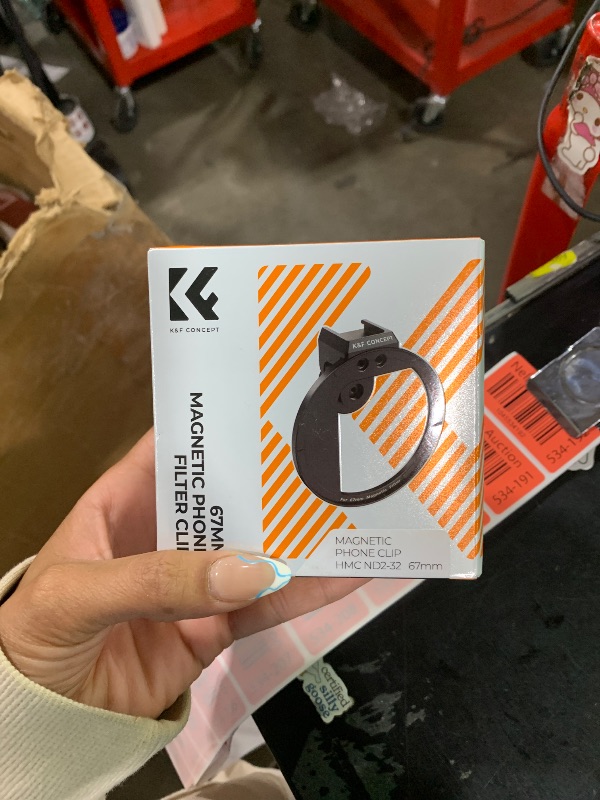 Photo 1 of K&F Concept Clip On 67mm Variable ND2-32 Magnetic Phone Lens Filter Kit, Phone Clip with Magnetic Adapter Ring/Cold Shoe/Locking Knob, Neutral Density Filter for iPhone 16 15 Pro Max 14 13
