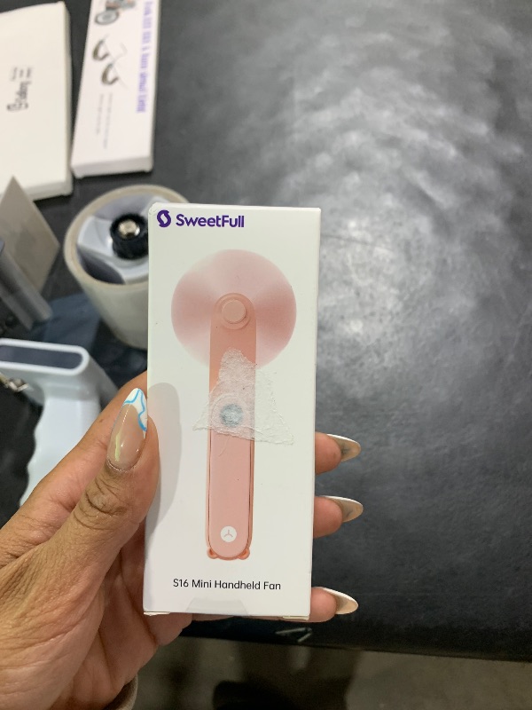 Photo 1 of SWEETFULL Portable Handheld Mini Fan with LED Display, 3-in-1 Personal Foldable USB Rechargeable Hand Held Fan & Flashlight for Travel, Lash Eyelash, Cute Small Pocket for Women, Girls