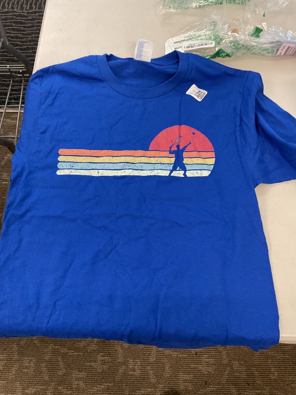 Photo 1 of  Blue small Tennis Shirt Vintage T-Shirt