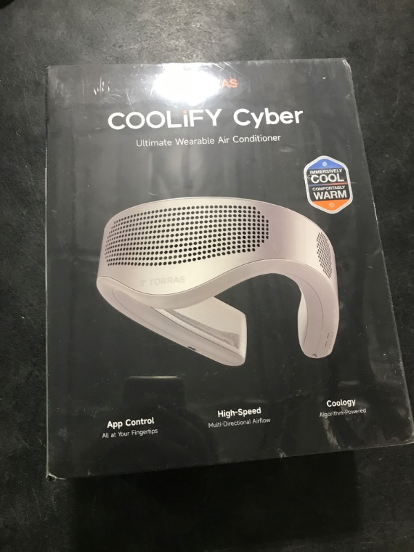 Photo 1 of TORRAS 2025 Top Al Neck Fan Air Conditioner Coolify Cyber, Portable Personal Neck Fans that Blow Cold Air?No.1 Dual-Coolest Wind & 720° Immersive Cooling?Rechargeable for Outdoor/Indoor. Gift for Dad