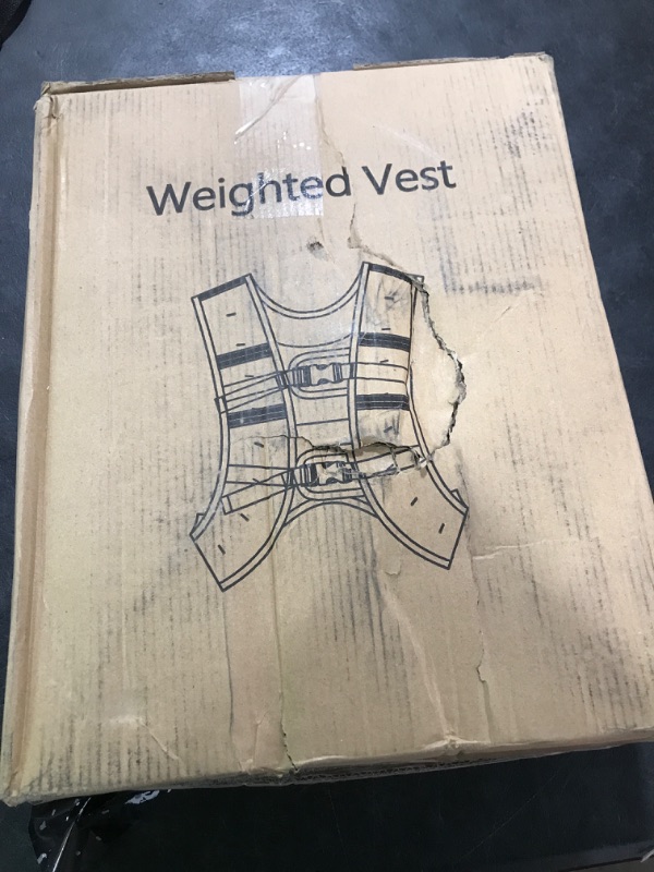 Photo 1 of Wolliwa Weighted Vest for Women Men, 8lb/12lb/16lb/20lb Weight Vest with Reflective Stripe Double Adjustable Buckle Straps Back Mesh Pocket for Workout Strength Training Walking Jogging Running,20 lb