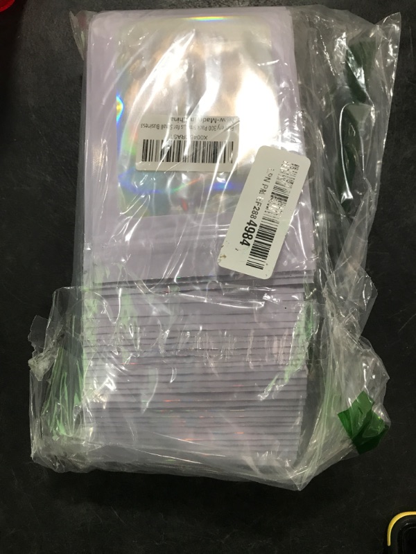 Photo 1 of Funfery 300 Pack Smell Proof Resealable Bags for Food Storage,Holographic Bags 4x6 Purple Mylar Clear Packaging Bag- Scent Proof for Cookies, Zip Foil Pouch for Small Business