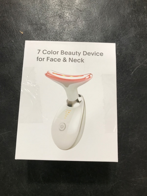 Photo 1 of ELISHINE Light Based Multifunctional Facial Massager, 7 Color Portable Face Massager Tool for Skin Care, Glossy White