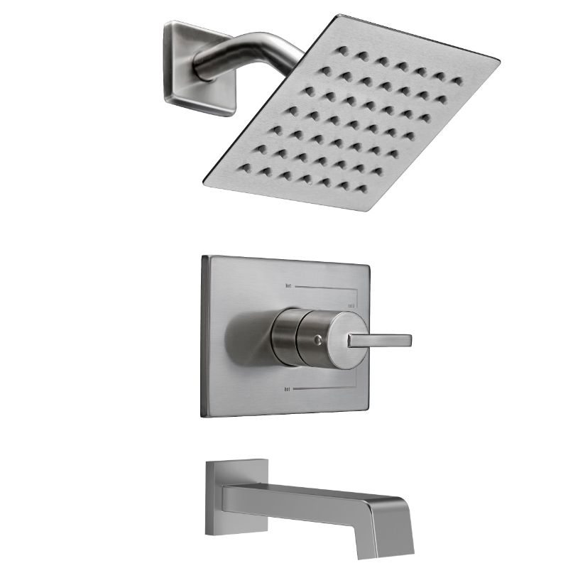 Photo 1 of SOOOHOT Bathtub Shower Systems, Tub and Shower Faucet Set Combo with 6 Inch Brushed Nickel Shower Faucet Set, Shower Tub Faucets Sets Complete (Valve Included)