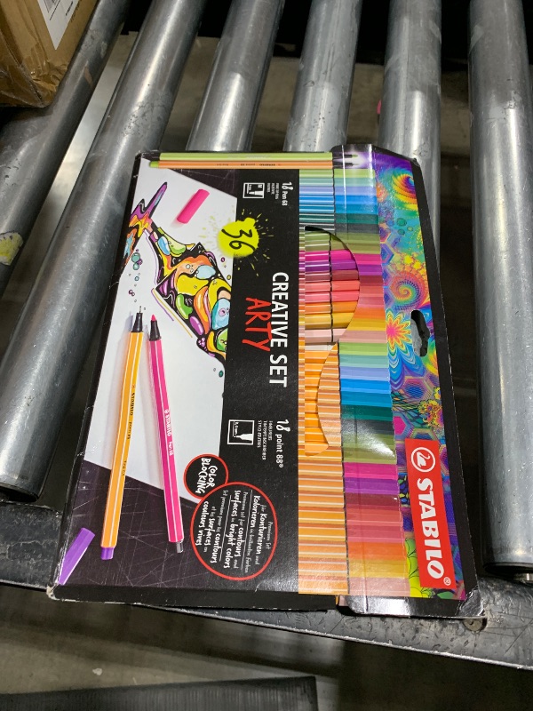 Photo 1 of STABILO Fineliner + Premium Fiber-Tip Pen point 88 + Pen 68 - ARTY - Pack of 36 - Assorted Pastel Colors