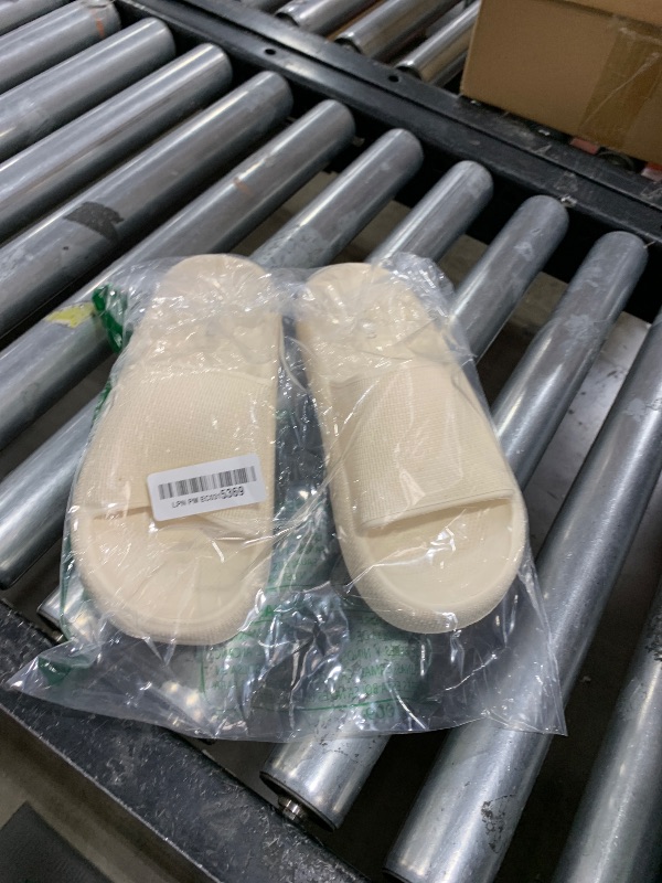 Photo 1 of Joomra Cloud Slides For Women Pillow Slippers Foam Cushioned Nude Summer Bathroom Sandals Pool Beach Ladies House Non Slip Thick Sole Female Sandles Beige 37-38