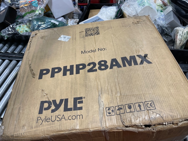 Photo 1 of Pyle PA Speaker DJ Mixer Bundle - 300 W Portable Wireless Bluetooth Sound System w/ USB SD XLR 1/4" RCA Inputs - Dual Speaker, Mixer, Microphone, Stand, Cable - Home/Outdoor Party - PPHP28AMX,Black