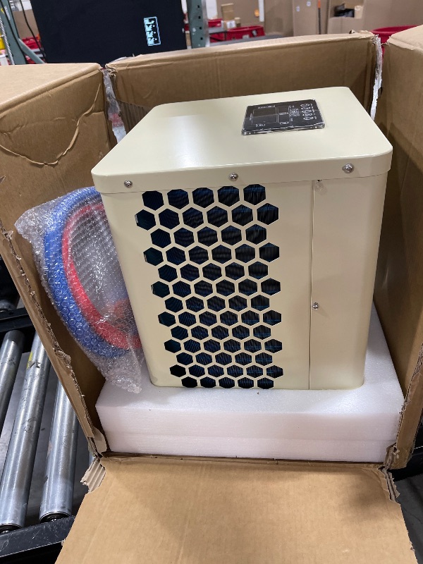 Photo 1 of 18000 BTU Swimming Pool Heat Pump Pool Heaters with three adaptable pipes for Above Ground Pool Ice Bath Cold Plunge for In ground Pools, SPA Bathtubs 5500Gallon Heating or Cooling Mode 110V 60Hz