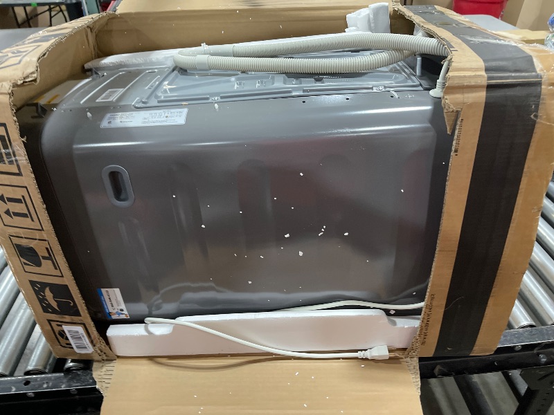 Photo 1 of Comfee Portable Washing Machine, 0.9 cu.ft Compact Washer With LED Display, 5 Wash Cycles, 2 Built-in Rollers, Space Saving Full-Automatic Washer