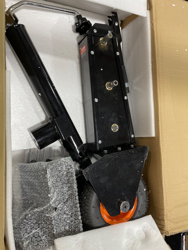 Photo 1 of VEVOR Trailer Dolly, 500lbs Tongue Weight Capacity, 13 inch-23.2 inch Height Adjustable Trailer Mover Dolly, 9-inch Pneumatic Rubber Tire, Manual or Electric Wrench Drive, for Moving RV Trailer