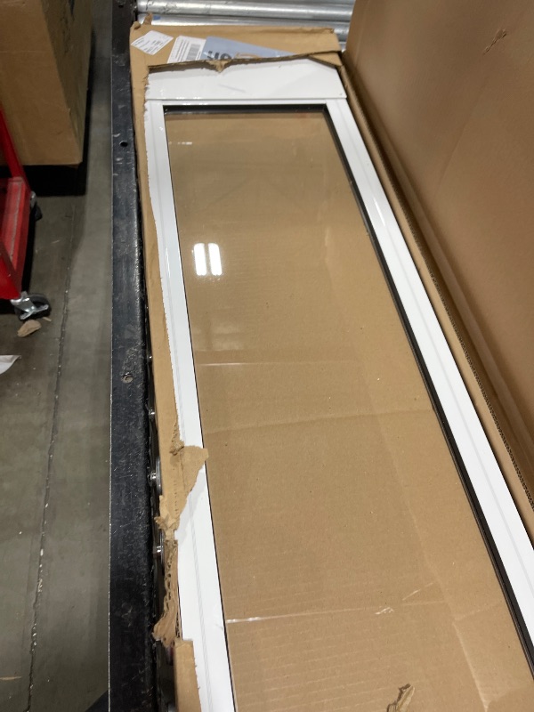 Photo 1 of PetSafe Doggy Door for Sliding Glass Doors, Adjustable Height 75 7/8" to 81", No-Cut DIY Install, Aluminum Panel, Ideal for Renters, for Large Dogs Up to 100 lb., (White, Large)