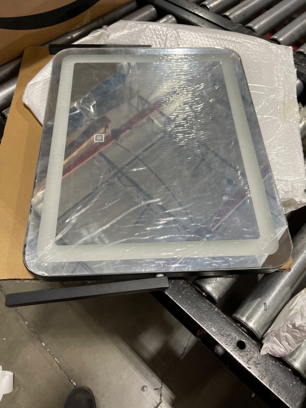 Photo 1 of FENNIO Vanity Mirror with Lights19 3/4 X 15 3/4,LED Lighted Makeup Mirror,Large Makeup Mirror with Lights,Touch Screen with 3-Color Lighting,Led Mirror Makeup,Dimmable,for Vanity Desk Tabletop,Bedroom