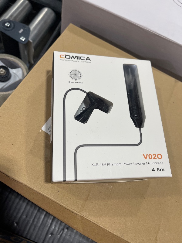 Photo 1 of COMICA CVM-V02O Phantom Power Omnidirectional XLR Lavalier Lapel Microphone,14.76 fts Lapel Mic for Canon Sony Camcorders Zoom H4n H6 Tascam DR-60D/70D DR-100 Recorders Audio Mixer (1 Pack)