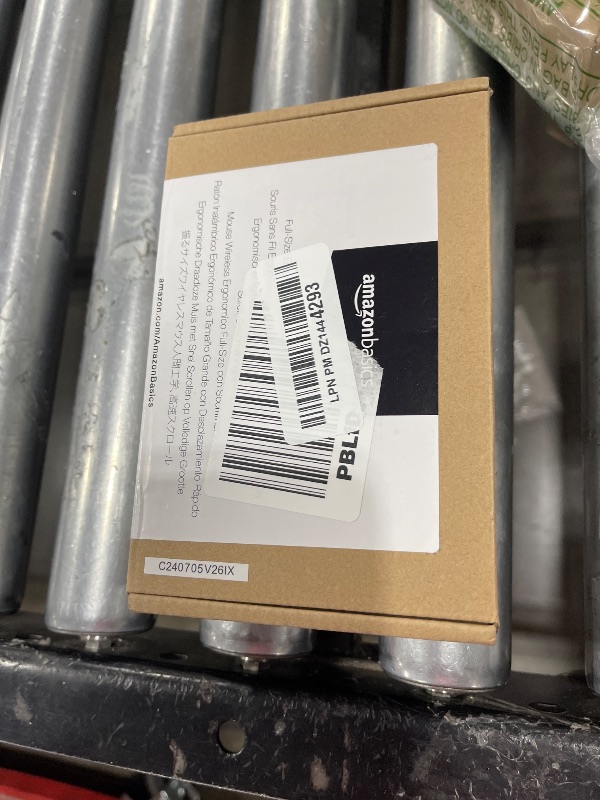 Photo 1 of Amazon Basics Full Size Ergonomic Wireless Mouse with Fast Scrolling, Compatible with PC, Mac, Laptop - Black