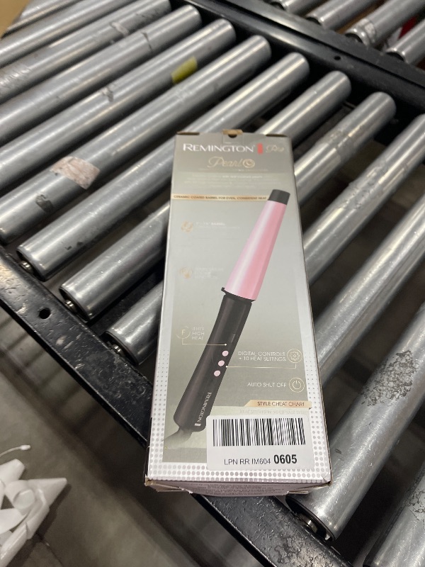 Photo 1 of Remington CI9538 Pro 1"-1.5" Pearl Ceramic Conical Curling Wand, Digital Controls + 10 Heat Settings, Black/Pink