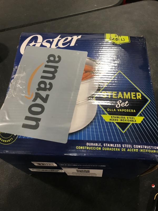 Photo 1 of Oster Sangerfield Stainless Steel Cookware, 3.0-Quart Dutch Oven w/Steamer Basket