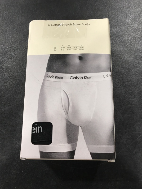 Photo 1 of Calvin Klein Men's Cotton Stretch 5-Pack Boxer Brief, 5 Black, Large