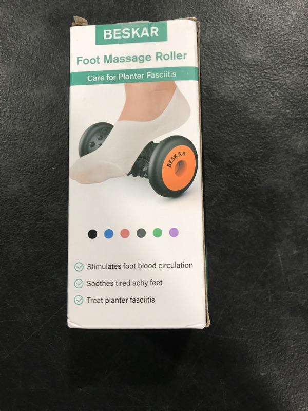 Photo 1 of BESKAR Foot Massager Roller for Plantar Fasciitis Relief, Portable Feet Roller to Deep Tissue Muscle Massage, Foot Arch and Heel Pain, Reflexology Tool