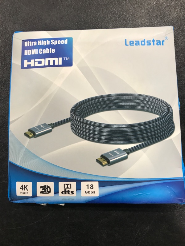 Photo 1 of LEADSTAR HDMI Cable 4K 30 ft / 9m, High Speed HDMI 2.0 Cord Braided | 4K@60Hz, Ultra HD, 2160p, ARC, HDR, 3D, HDCP 2.2 | for Xbox, PS5, TV, Laptop, Monitor