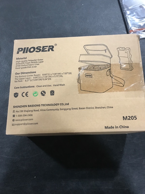 Photo 1 of PIIOSER Breastmilk Cooler Bag with Ice Pack Fits 6 Baby Bottles Up to 9 Ounce, Insulated Baby Bottle Tote Bags, Double Layer Waterproof Leak-Proof with Shoulder Strap for Nursing &Working Mom
