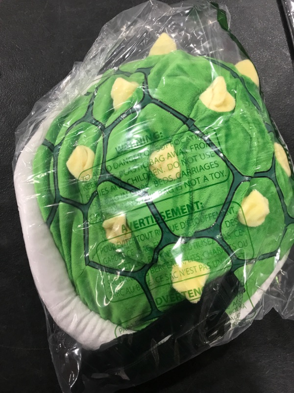 Photo 1 of ZHYPFF Green Backpack Ultra Yellow Spiked Turtle Shell Backpack Role Play Costume Accessory Prop Soft Stuffed Cartoon Toy 11.4 inch