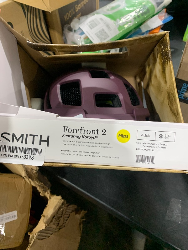 Photo 1 of SMITH Forefront 2 MTB Cycle Helmet – Adult Mountain Bike Helmet with MIPS Technology – Lightweight Impact Protection for Men & Women – Adjustable Visor – Matte Amethyst/Bone, Small
