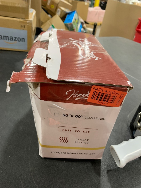 Photo 1 of Homemate Heated Blanket Electric Throw - 50"x60" Heating Blanket Throw 1/2/4/6/8 Hours Auto-Off 10 Heat Level Over-Heat Protection Flannel Sherpa Electric ETL Certification
