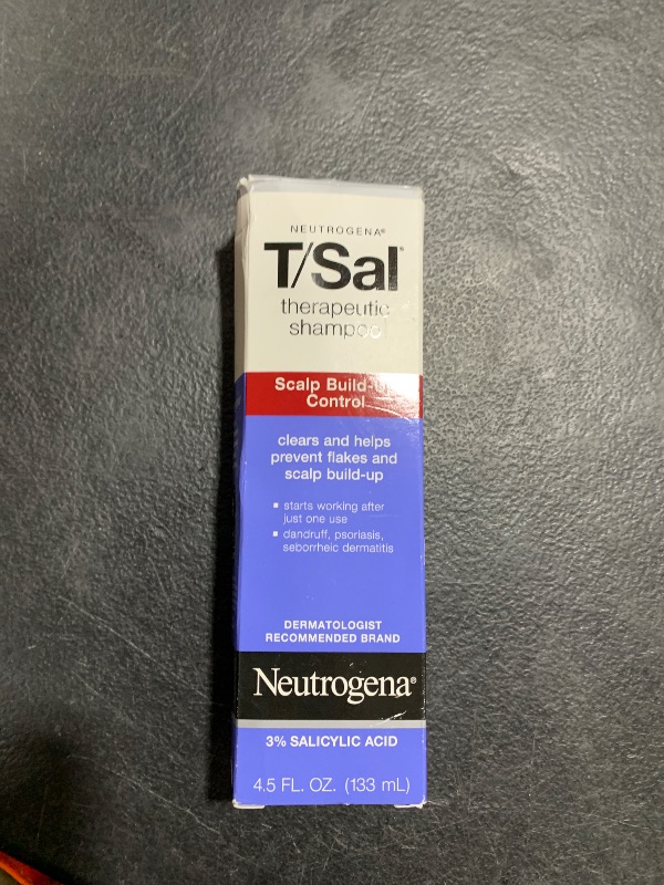 Photo 1 of Neutrogena T/Sal Therapeutic Scalp Shampoo for Scalp Build-Up Control with 3% Salicylic Acid, Scalp Treatment for Dandruff, Scalp Psoriasis & Seborrheic Dermatitis Relief, 4.5 fl. oz