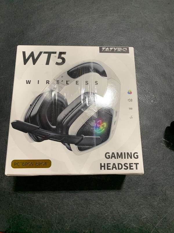 Photo 1 of Wireless Gaming Headset for PC, Ps5, Ps4, 2.4 Ghz USB & Type-C Gaming Headphones with Microphone, 30H Battery Bluetooth Headphones for Switch, Laptop, Mobile, Mac