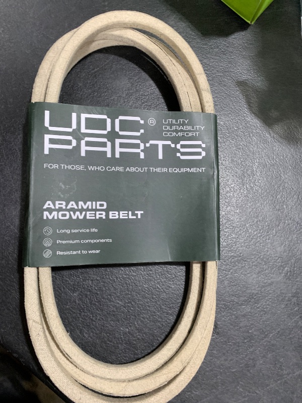 Photo 1 of UDC Parts M144044 Drive Belt for John Deere LT160 X300 LT180 LT150 LT190 X320 X304 LT170 / 92.5 inches/Aramid Cord