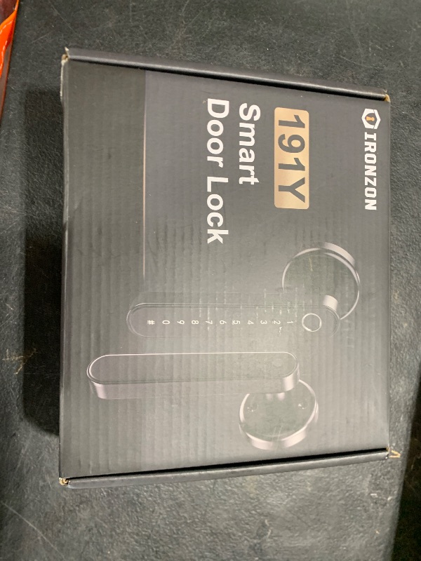 Photo 1 of IRONZON Fingerprint Door Lock with Handle Smart Door Lock with Keypad for Home Hotel Office Apartment Bedroom