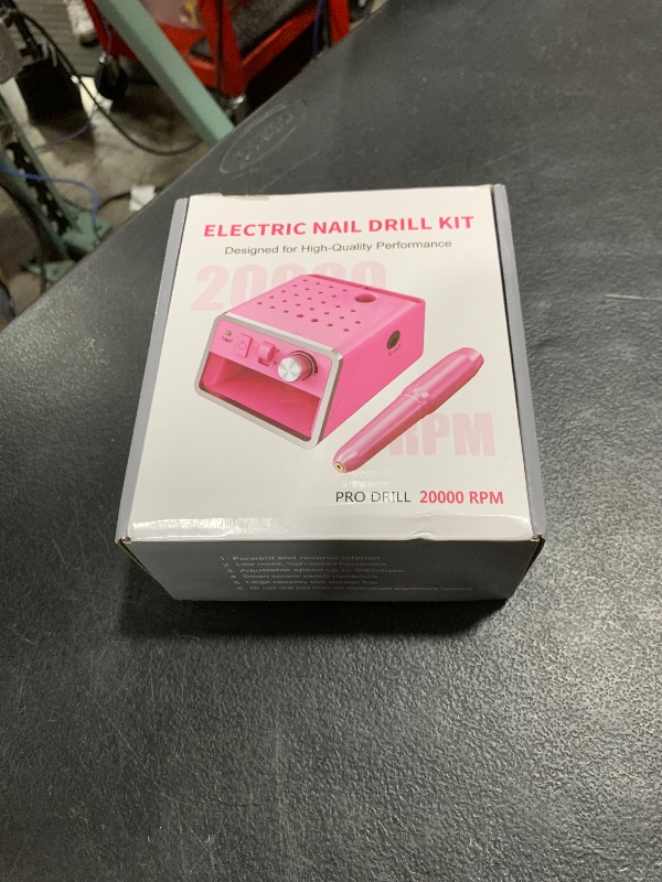 Photo 1 of Subay Nail Drill Machine Electric File, Portable for Acrylic Gel Dip Powder Nails, Nail Drill Kit for Manicure Pedicure, Nail Set with Everything, Rose Pink
