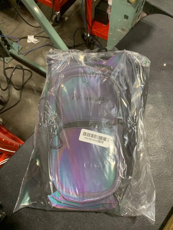 Photo 1 of Rave2o Anti Theft Rave Hydration Backpack - 1.5L Insulated Water Backpack for Raves, Festivals, Hiking, Running - Festival Hydration Pack Bag for Men, Women, Kids - Festival Essentials - Prism Black