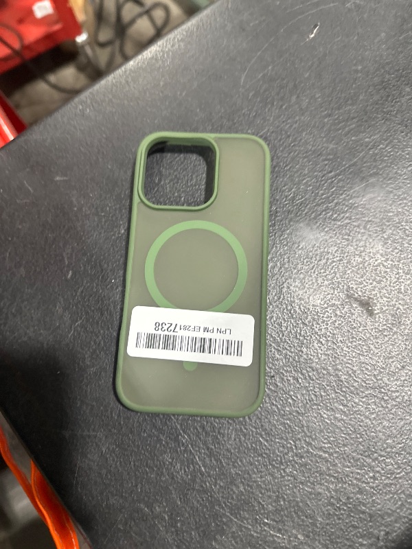 Photo 1 of SUPFINE Magnetic for iPhone 16 Pro Case(Compatible with MagSafe)(Military Grade Drop Protection) Slim Translucent Matte Shockproof with Anti-Fingerprint Phone Case,Cangling Green