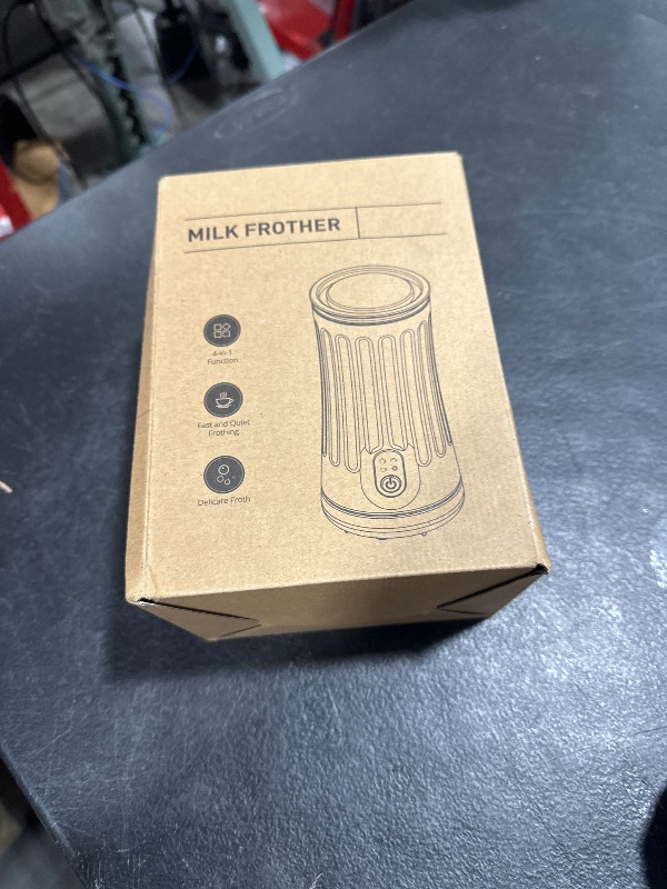 Photo 1 of Ovetedot Milk Frother, Upgraded 4-in-1 Milk Frother and Steamer, Hot and Cold Foam Maker and Milk Warmer with Temperature Control & Auto Shut-Off, Frother for Coffee, Latte, Cappuccino, Matcha(Black)